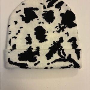 Black and White Printed Beanie